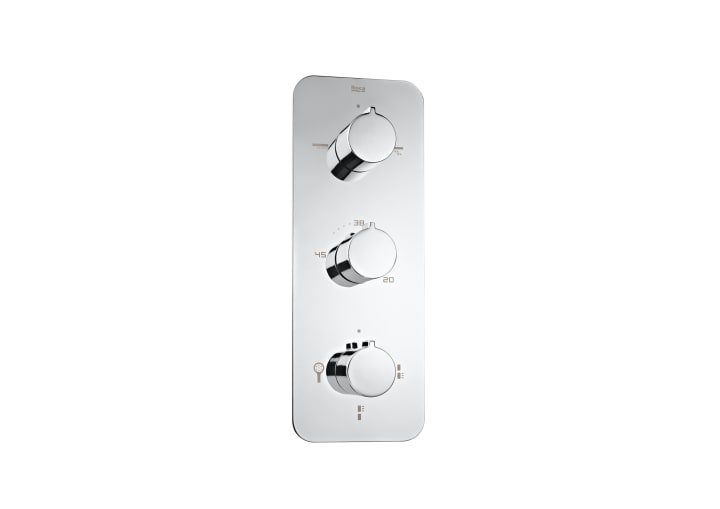 Thermostatic built-in shower mixer with 5 way diverter
