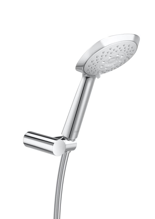 SQUARE - Shower kit with Sensum Square 130/4 handshower, slide bar with adjustable handshower bracket and flexible hose 1,7m.