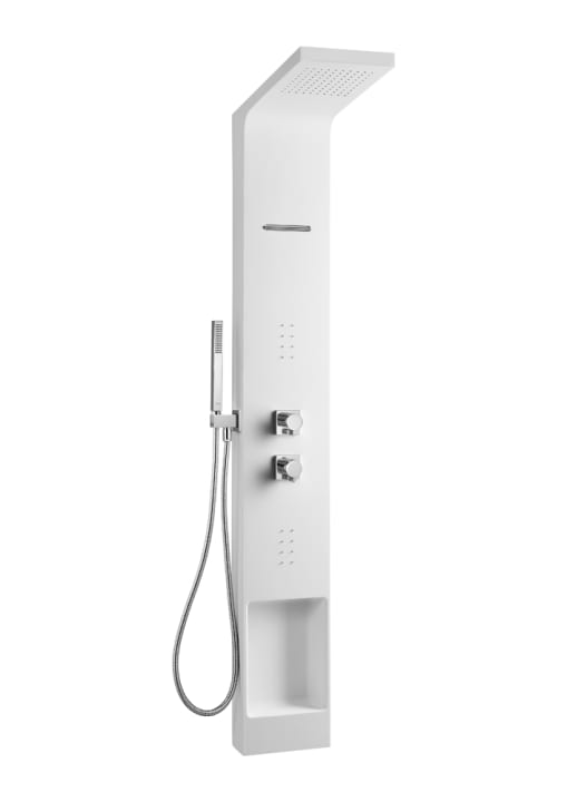 Hydromassage thermostatic column