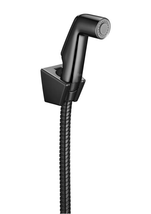 Bidet shower kit (1 outlet). Includes hand-shower, wall bracket and 1.2 m metallic flexible hose
