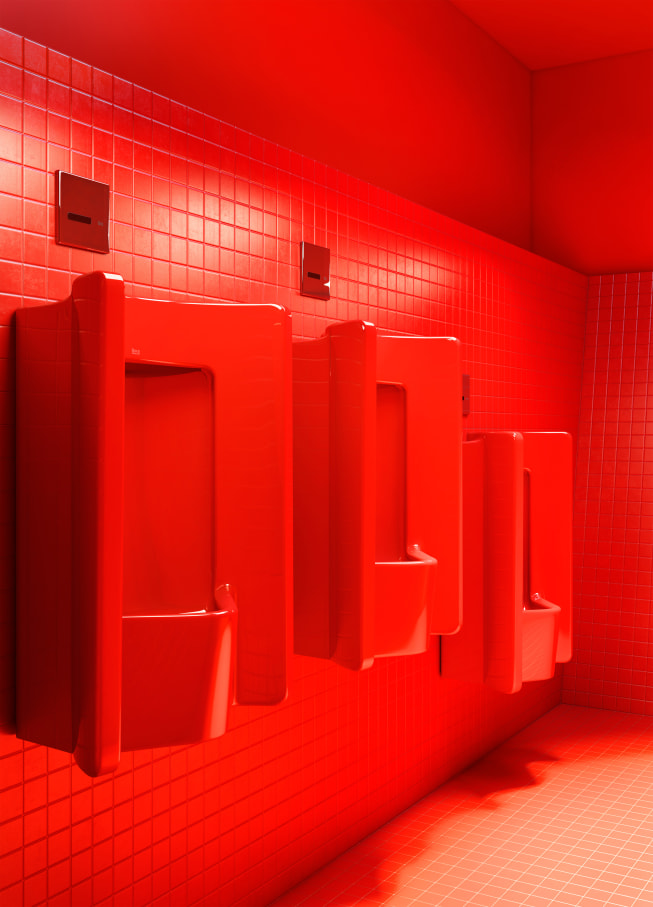 The Tower has been re-painted several times since the initial construction. The original colour during creation “Venetian Red”, was a bright red. In 2014, with the remodelling focused mainly on the first floor, Venetian Red was used as the central theme of the project. According to the architect Alain Moatti, the choice of Roca was backed up by the values of design, technology and quality, as well as by the high resistance of Roca products which make them ideal for installation in public spaces with a high influx of visitors.7