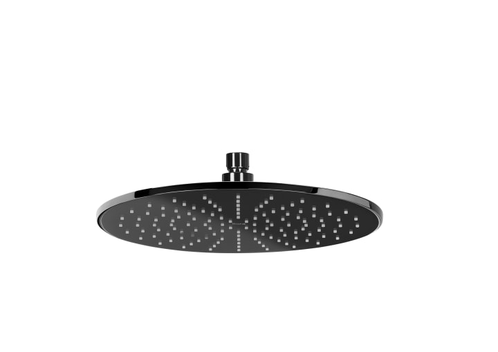 Extraslim metallic shower head for ceiling or wall installation. Support kit / arm not included.