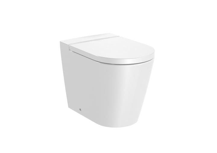 ROUND - Back to wall single floorstanding Rimless WC with dual outlet