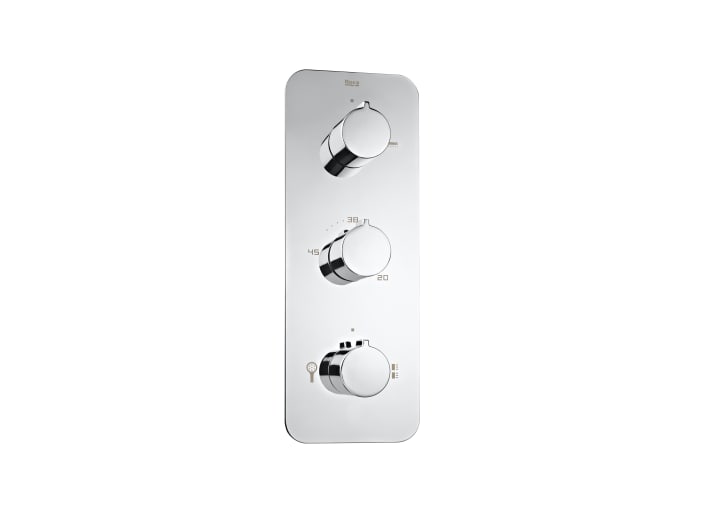 Thermostatic built-in shower mixer with 3 way diverter