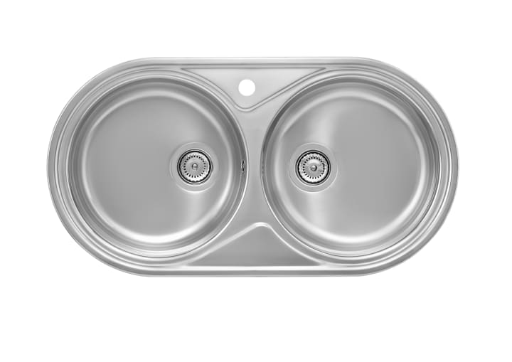 Stainless steel double bowl kitchen sink