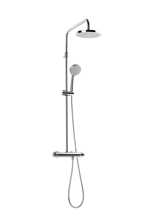Adjustable thermostatic shower column
