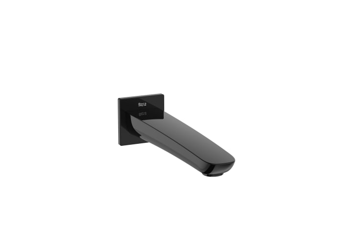 Wall-mounted bath spout.