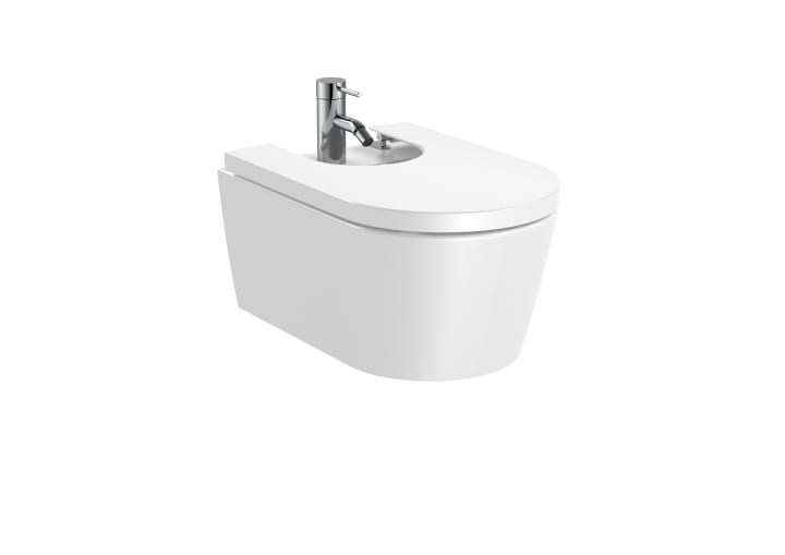 ROUND - Vitreous china wall-hung bidet