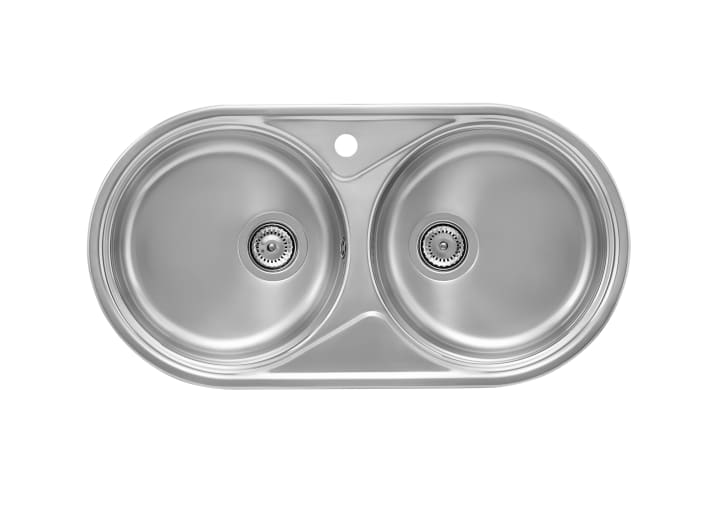 Stainless steel double bowl kitchen sink