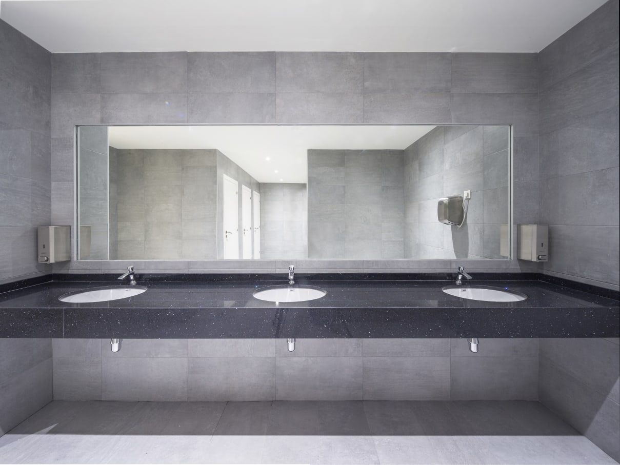 It was with this philosophy that the discreet under countertop basins Neo Selene were selected, as well as the efficiency of the Instant self-closing faucets. The refurbishment was completed with the versatile Meridian WCs and the accessories from the Access collection, fundamental to facilitate access to the bathroom to people with reduced mobility. Equipping one of Barcelona’s most visited cultural infrastructures requires assuring the best service and maximum durability and efficiency. The combination of bathroom solutions with elegant designs such as under countertop basins is proof of the attention to detail in a project destined to provide service to one of the most emblematic buildings in Barcelona.1