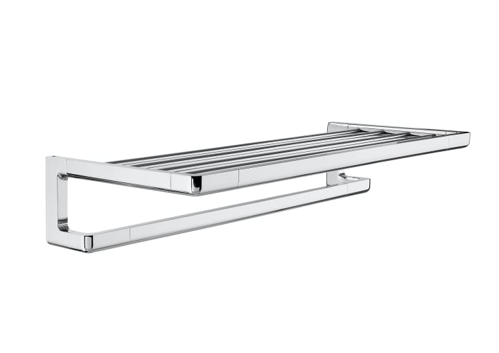 Towel rack with towel rail