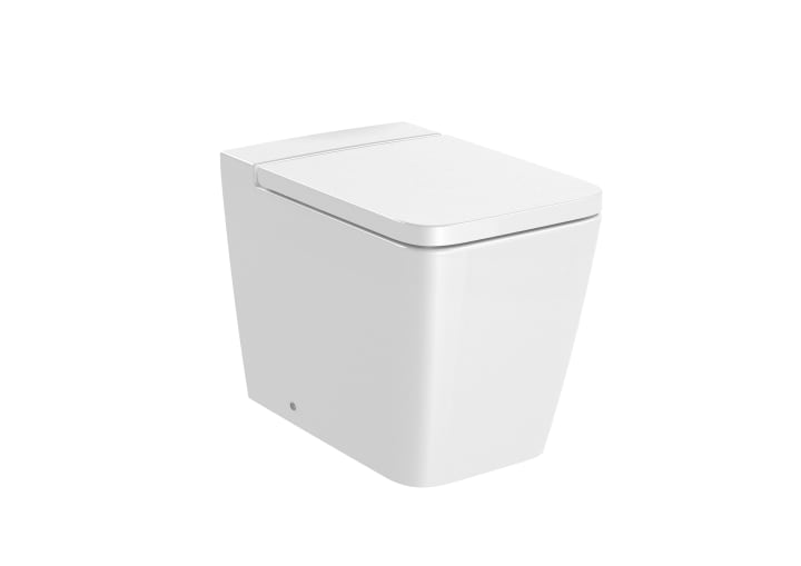 SQUARE - Back to wall single floorstanding Rimless WC with dual outlet