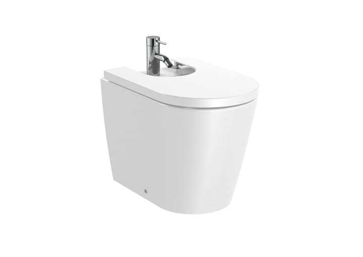 ROUND - Back to wall vitreous china bidet