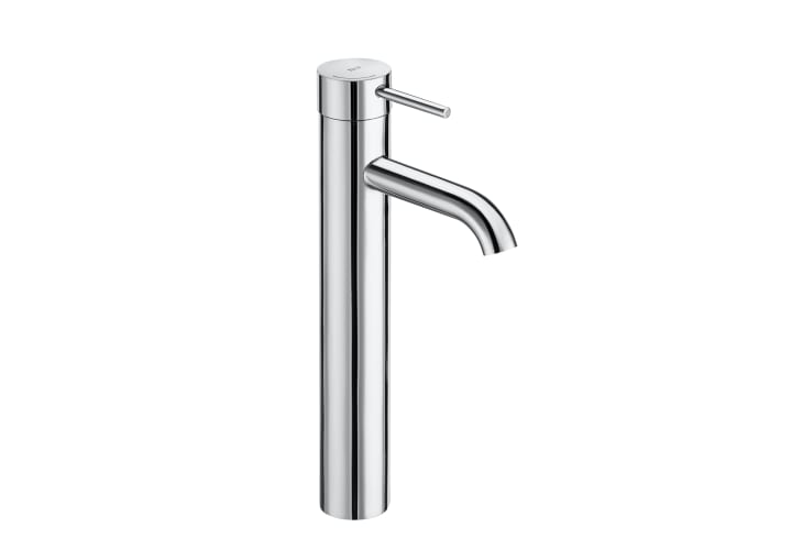 Smooth body high-neck basin mixer with click clack waste, Cold Start